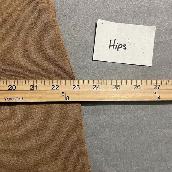 Alfred Dunner Size 12 Camel Tan Wide Leg Trousers Classic Dress Pants Minimalist - Picture 9 of 11